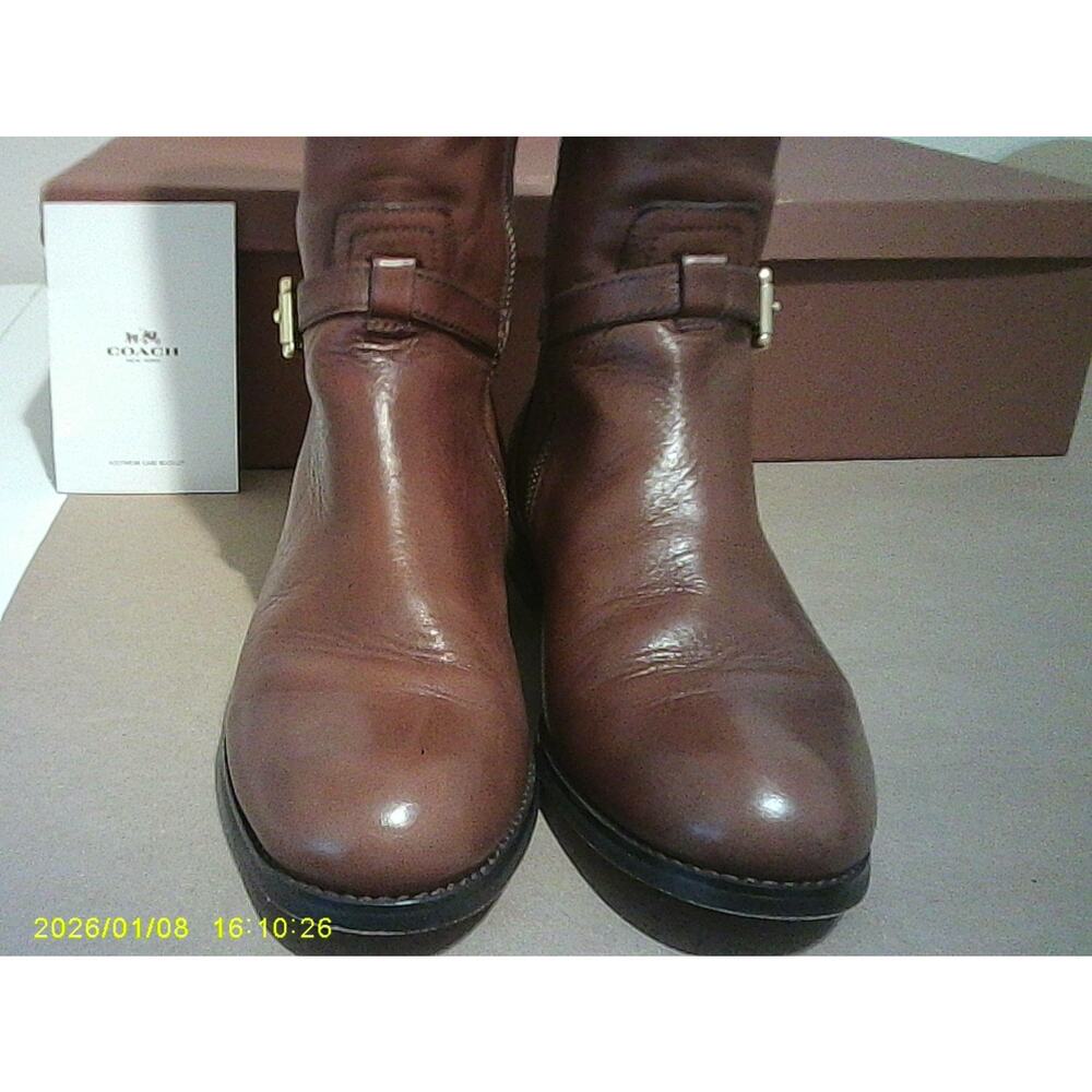 COACH Micha Calf Chestnut Wide Calf 7.5M